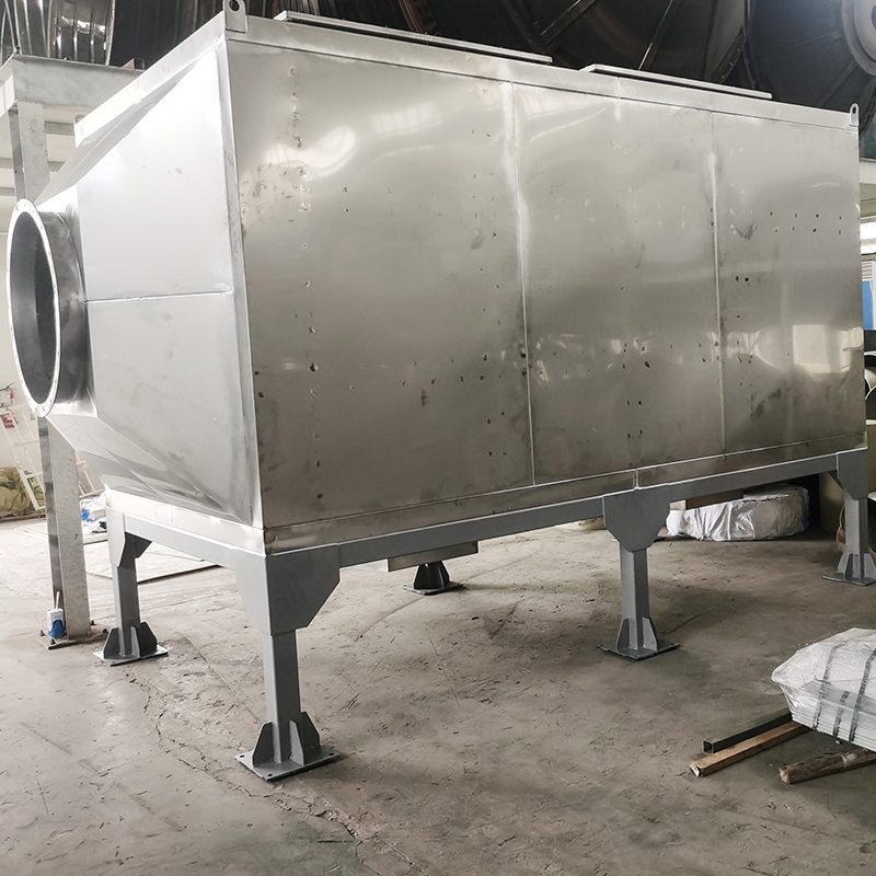 Ylälataus- ja sivupurkausrakenne 304 ruostumattomasta teräksestä valmistettu aktiivihiiliadsorptiolaatikko