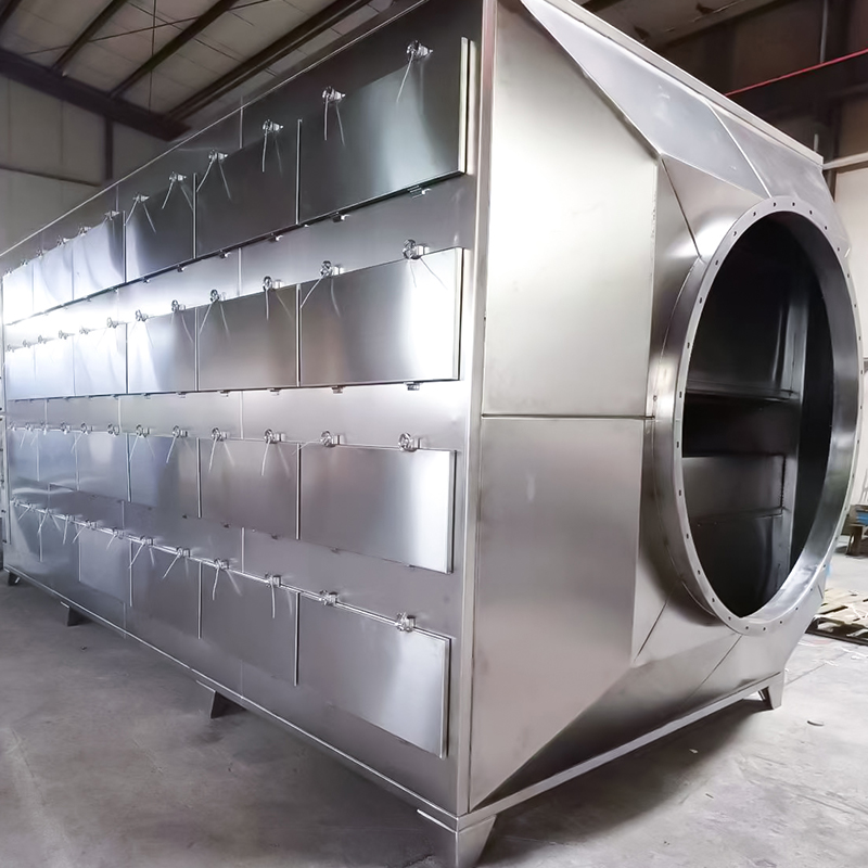 304 ruostumattomasta teräksestä valmistettu aktiivihiiliadsorptiolaatikon laatikkorakenne