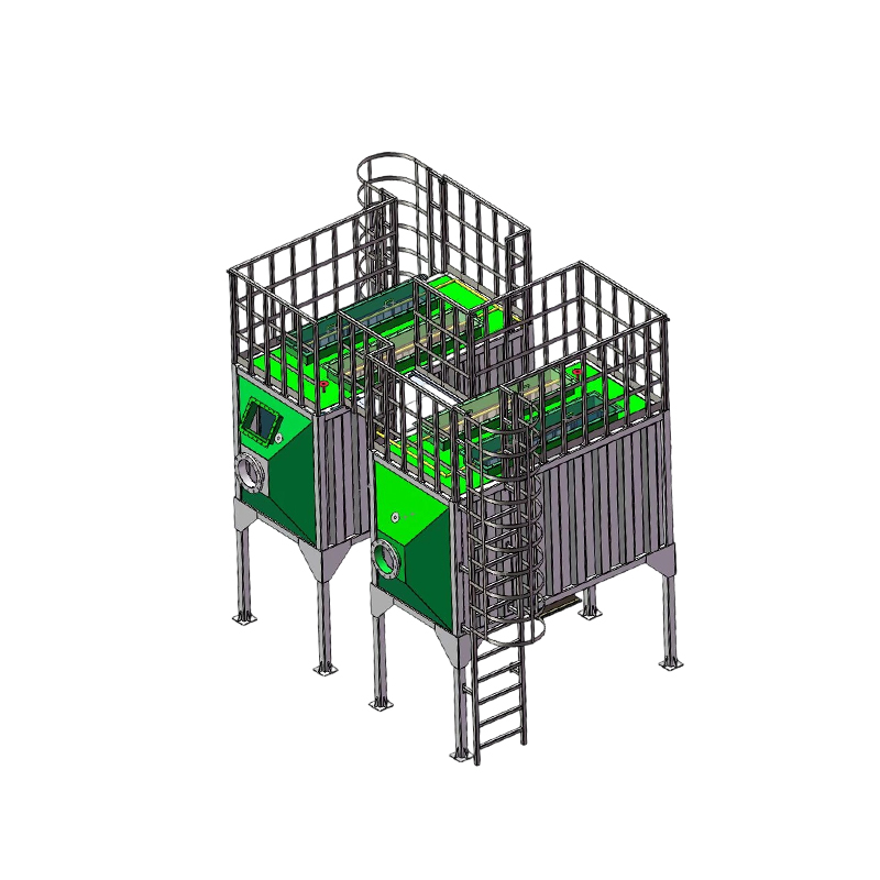 Ylhäältä ja sivulta ladattava hiiliteräksinen aktiivihiiliadsorptiolaatikko